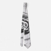 Artistic Big White Rose Krawatte (Rückseite)