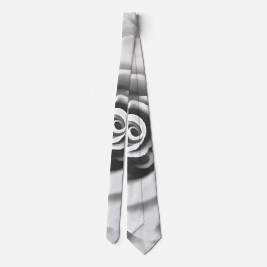 Artistic Big White Rose Krawatte (Rückseite)