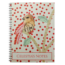 Artistic Bird Themed Journal