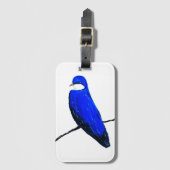 Artistic Blue Bird Tree Schlucken Gepäckanhänger (Vorderseite Vertikal)