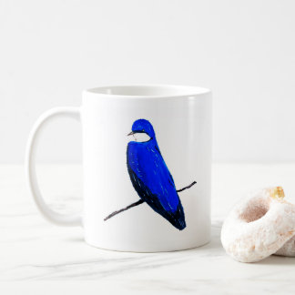 Artistic Blue Bird Tree Schlucken Kaffeetasse