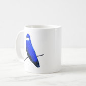 Artistic Blue Bird Tree Schlucken Kaffeetasse (Vorderseite Links)