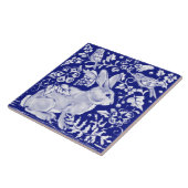 Artistic Blue Bunny Rabbit Animal Delft Dedham  Fliese (Seite)