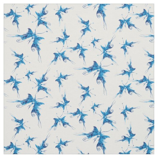 Artistic Blue Butterfly Stoff (Muster)