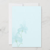 Artistic Blue Iris Floral Watercolor Einladung (Rückseite)