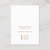 Artistic Blue Watercolor Earring Display Visitenkarte (Rückseite)