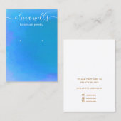 Artistic Blue Watercolor Earring Display Visitenkarte (Vorne/Hinten)