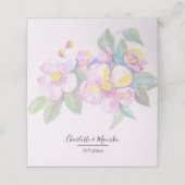 Artistic Boho Floral Watercolor Art Platzkarte (Außenseite Aufgefaltet)