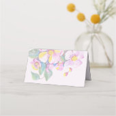 Artistic Boho Floral Watercolor Art Platzkarte (Rückseite)