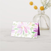 Artistic Boho Floral Watercolor Art Platzkarte (Rückseite)