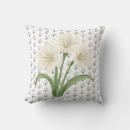 Artistic Botanical Amaryllis Flower Accent Kissen