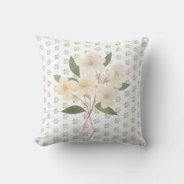 Artistic Botanical Jasmine Flower Accent Kissen