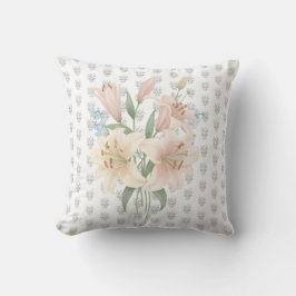 Artistic Botanical Lilium (Lily) Flower Accent Kissen