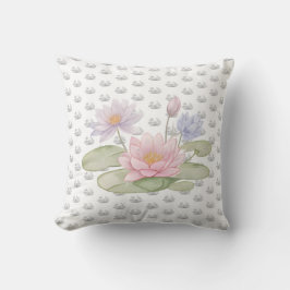 Artistic Botanical Water Lily Flower Accent Kissen