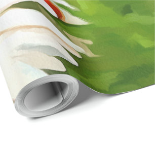 Artistic Bright Colorful White Garden Daisies v4b Geschenkpapier