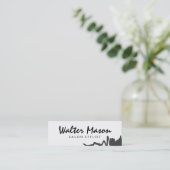 Artistic Brushed Gray Mini Visitenkarte (Stehend Vorderseite)