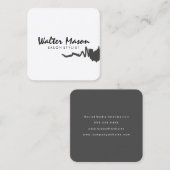 Artistic Brushed Gray Quadratische Visitenkarte (Vorne/Hinten)