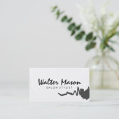 Artistic Brushed Gray Visitenkarte (Stehend Vorderseite)