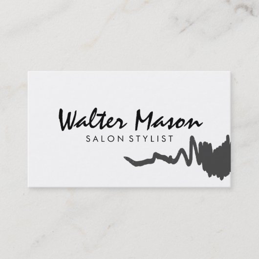 Artistic Brushed Gray Visitenkarte (Vorderseite)