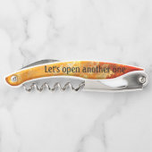 Artistic Burnt Orange Corkschraube Flaschenöffner Kellnermesser (Rückseite)