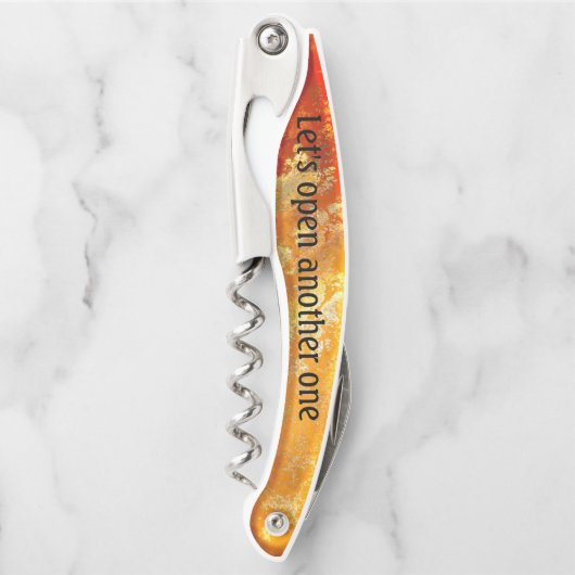 Artistic Burnt Orange Corkschraube Flaschenöffner Kellnermesser (Vorderseite)