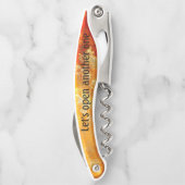 Artistic Burnt Orange Corkschraube Flaschenöffner Kellnermesser (Rückseite)