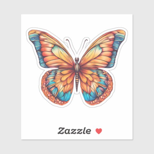 Artistic Butterfly Wasserdicht Aufkleber (Blatt)