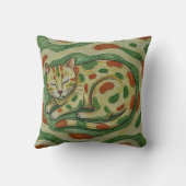Artistic Calico Cat Camouflage Abstract Pattern Kissen (Rückseite)