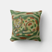 Artistic Calico Cat Camouflage Abstract Pattern Kissen (Vorderseite)