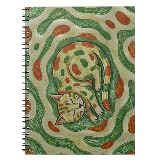 Artistic Calico Cat Camouflage Abstract Pattern Notizblock (Vorderseite)
