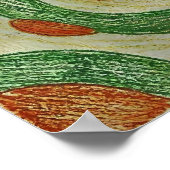 Artistic Calico Cat Camouflage Abstract Pattern Poster (Ecke)