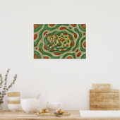 Artistic Calico Cat Camouflage Abstract Pattern Poster (Küche)