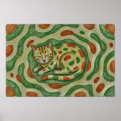 Artistic Calico Cat Camouflage Abstract Pattern Poster (Vorne)