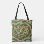 Artistic Calico Cat Camouflage Abstract Pattern Tasche (Rückseite)