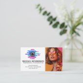 Artistic Camera Logo | Model in Glasses Visitenkarte (Stehend Vorderseite)