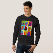 Artistic Cat 1960s Pop Cat Cat Sweatshirt (Vorne ganz)