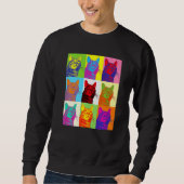 Artistic Cat 1960s Pop Cat Cat Sweatshirt (Vorderseite)
