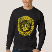Artistic  Cat Face in the middle of Sunflower Stan Sweatshirt (Vorderseite)