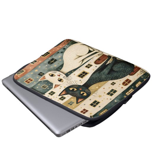 Artistic Cats  Laptopschutzhülle (Vorne Knopf)