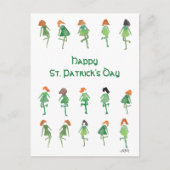 Artistic Celtic St. Patrick's Day Boho Irish Dance Postkarte (Vorderseite)