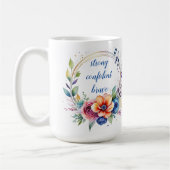 Artistic Ceramic Floral Inspirational Mug Kaffeetasse (Links)