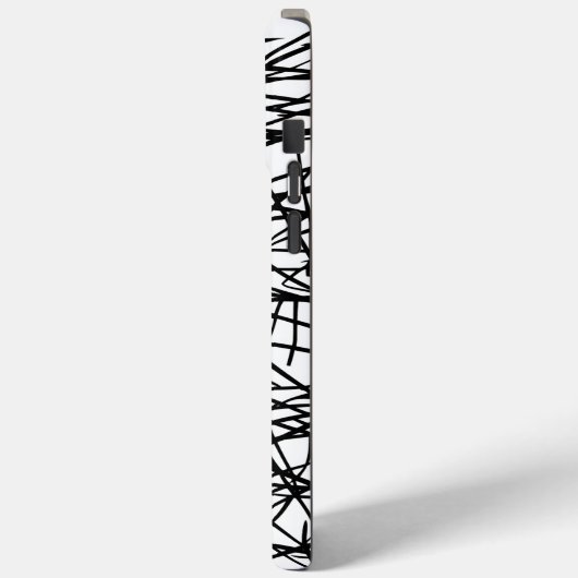 Artistic Chaotic Line Scribble Design 🎨 Case-Mate iPhone Hülle (Rückseite / Links)