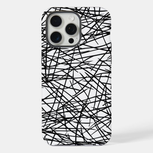 Artistic Chaotic Line Scribble Design 🎨 iPhone Hülle (Rückseite)