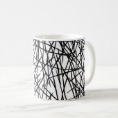 Artistic Chaotic Line Scribble Design 🎨 Kaffeetasse (VorderseiteRechts)