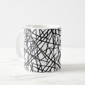 Artistic Chaotic Line Scribble Design 🎨 Kaffeetasse (Vorderseite Links)