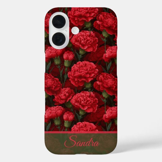 Artistic Christmas Gift Carnation Flower Name Case-Mate iPhone Hülle (Rückseite)