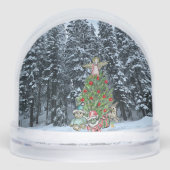 Artistic Christmas Tree Scene Snow Globe Schneekugeln (Vorderseite)