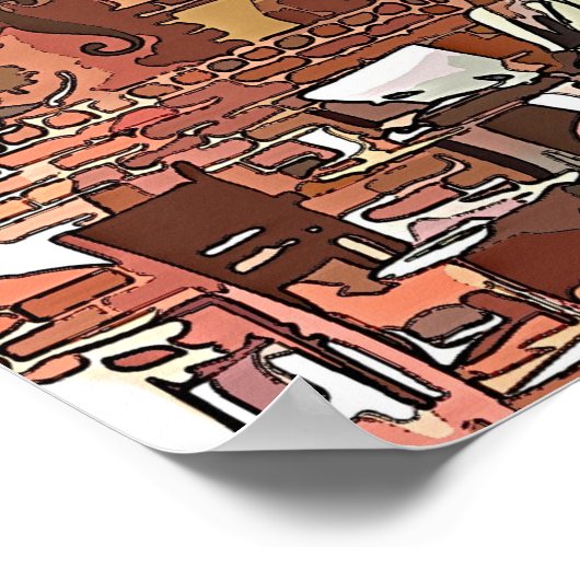 Artistic Coffee Shop Poster (Ecke)