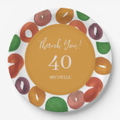 Artistic Colorful Fall Paper Plate Pappteller (Vorderseite)