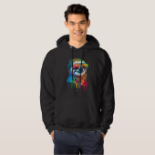 Artistic Colorful Pop painted Sloth Hoodie (Vorne ganz)